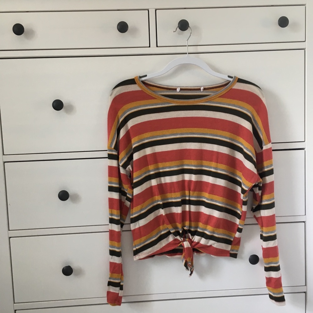 Orange Striped Shirt